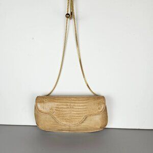 Genuine Lizard Skin Clutch / Shoulder Bag